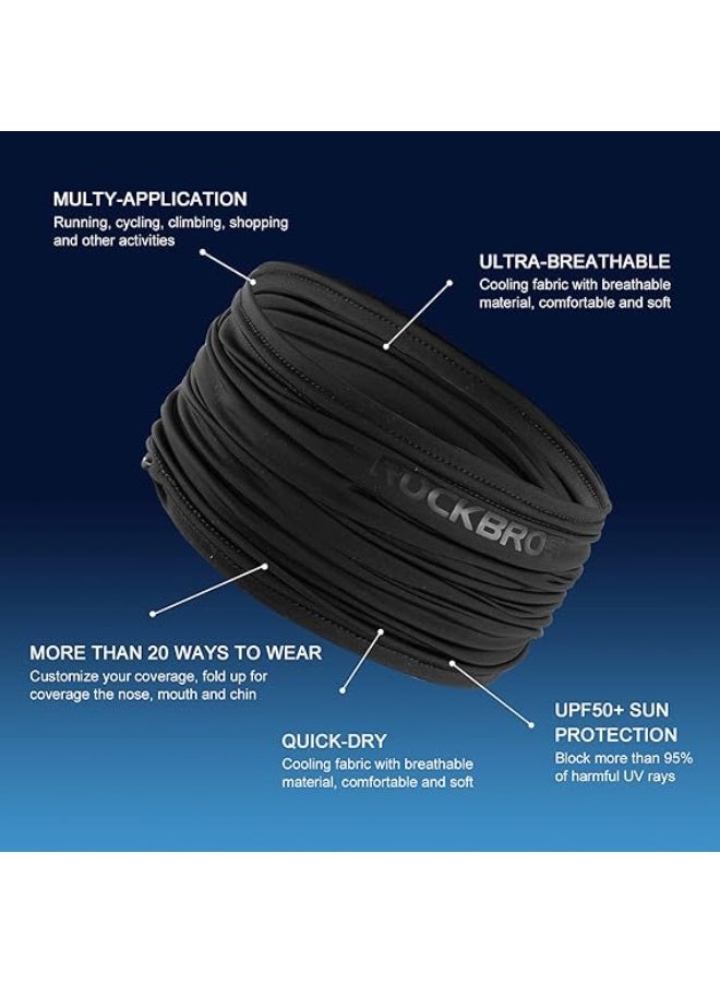 روكبروز قناع وجه واق للرقبة 16x14.22x1.28سم قناع وجه باندانا للرقبة للرجال مناسب لفصل الصيف لتغطية نصف الوجه للحماية من الشمس والاشعة فوق البنفسجية لركوب الدراجات وصيد الاسماك - Image 4